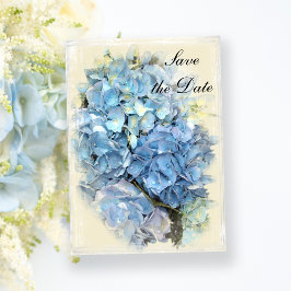 Invitación Blue Hydrangea Flower Wedding Save the Date
