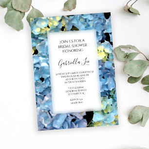 Invitación Blue Hydrangea Flowers Bridal Shower