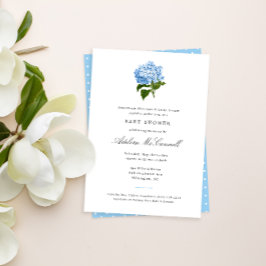 Invitación Blue Hydrangea Grandmillennial Baby Shower