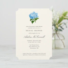 Invitación Blue Hydrangea Grandmillennial Bridal Shower