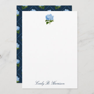 Invitación Blue Hydrangea Grandmillennial Personalized Note