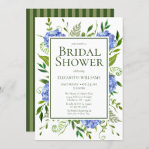 Blue Hydrangeas Agua Floral Ducha de novia