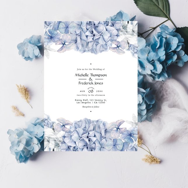 Invitación Blue Hydrangeas Boda (Subido por el creador)