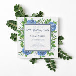 Invitación Blue Hydrangeas Watercolor 80th Birthday Party Inv<br><div class="desc">Blue Hydrangeas Watercolor 80th Birthday Party Invitation es una hermosa acuarela con hortensias azules y vegetación. Puede personalizar seleccionando "Personalizar esta plantilla" o si desea realizar una personalizar aún mayor de este diseño,  seleccione "Editar usando la herramienta Diseño". Si necesitas artículos coincidentes,  por favor contáctame.</div>