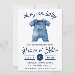 Invitación Blue Jean Baby, Baby Boy, Denim Baby Shower