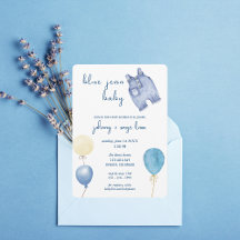 Blue Jean Baby | Baby Shower moderno | Globos
