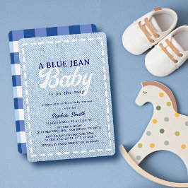 Invitación Blue Jean Baby Boy Baby Shower