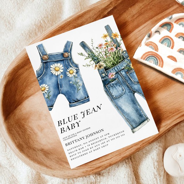 Invitación Blue Jean Baby Denim Baby Shower (Subido por el creador)