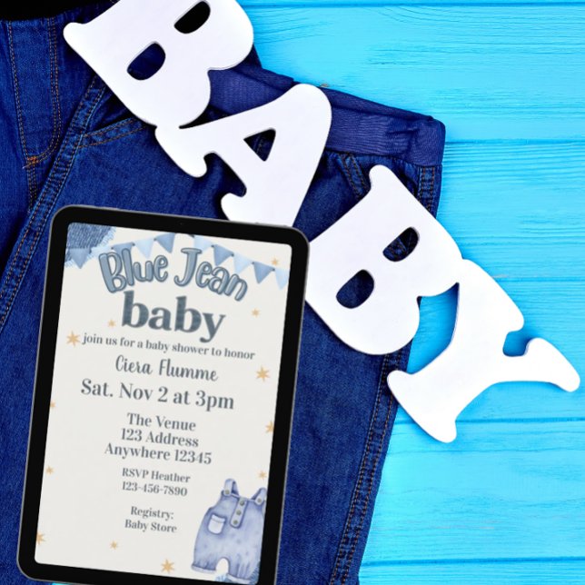 Invitación Blue Jean Baby Shower (Subido por el creador)