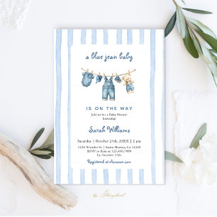 Invitación Blue Jean Baby Shower