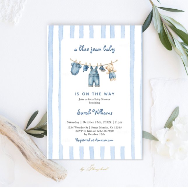Invitación Blue Jean Baby Shower (Subido por el creador)