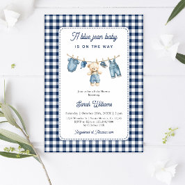 Invitación Blue Jean Baby Shower Boy