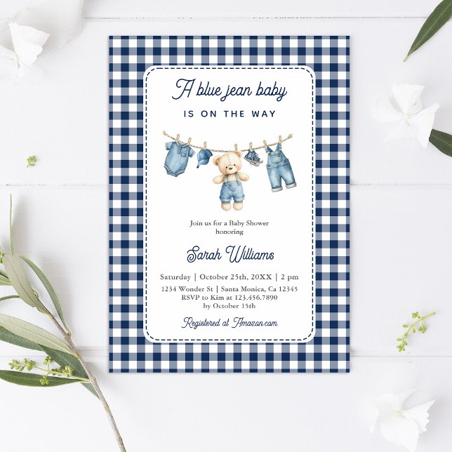 Invitación Blue Jean Baby Shower Boy (Subido por el creador)