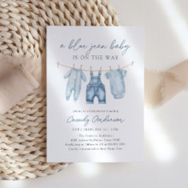 Invitación Blue Jean Boy Baby Shower