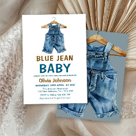 Invitación Blue Jean Boy Western Baby Shower