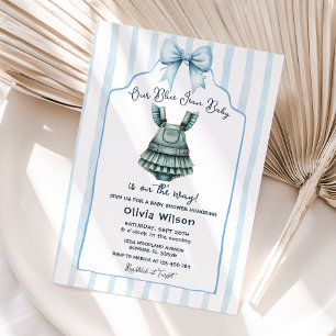 Invitación Blue Jean con Bow Baby Shower