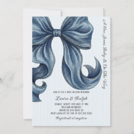 Invitación Blue Jeans Bow Baby Shower