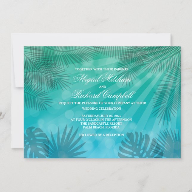Invitación Blue Lagoon (Anverso)