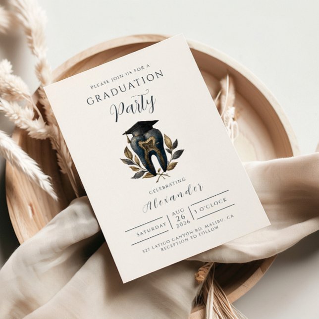 Invitación Blue Laurel Dental Graduation (Subido por el creador)
