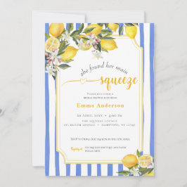 Invitación Blue Lemon Main Squeeze Bridal Shower