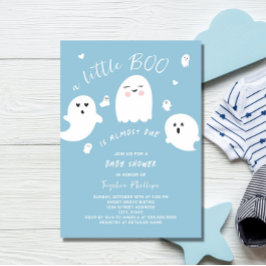 Invitación Blue Little Boo se debe a la Baby Shower de Hallow