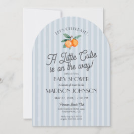 Invitación Blue Little Cutie En El Camino De Citrus Baby Show