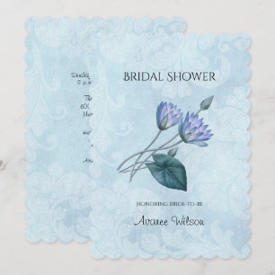 Invitación Blue Lotus Bridal Shower