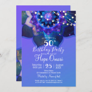 Invitación Blue Lotus Mandala