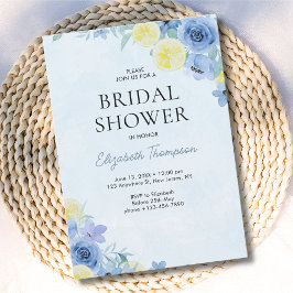 Invitación Blue Mediterranean Lemon Bridal shower