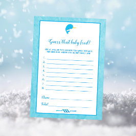 Invitación Blue Narwhal Asume Que El Juego De Baby Shower De
