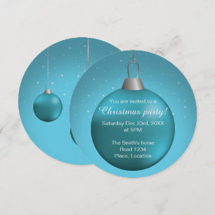 Invitación Blue Navidades Ball