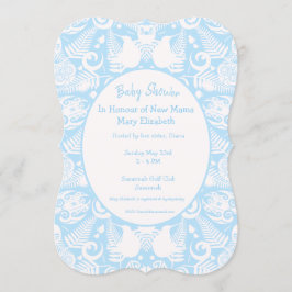 Invitación Blue New Zealand Tribal Design Baby Shower - Boy
