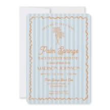 Blue Palm Springs Pastel Beach Bachelorette Party