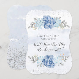 Invitación Blue Peony: Mi dama de honor invita