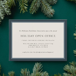 Invitación Blue Plaid Business Corporate Holiday Christmas