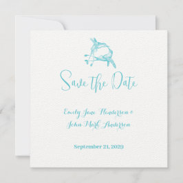 Invitación Blue Radiance Hummingbird Boda de pájaro de amor K