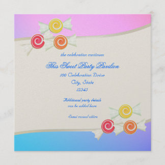 Invitación Blue Raspberry Candy Bat Mitzvah
