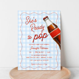Invitación Blue Ready To Pop Soda Pop Cola Baby Shower