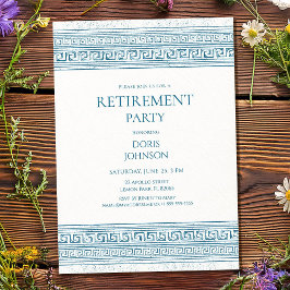 Invitación Blue retirement party with stone elements