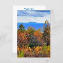 Invitación Blue Ridge Parkway Fall - Vista panorámica de la m