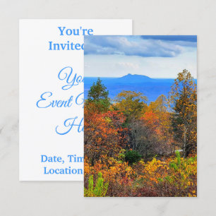 Invitación Blue Ridge Parkway Fall - Vista panorámica de la m