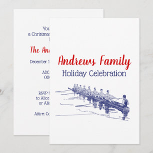 Invitación Blue Rowing Rowers Equipo Deportes Náuticos #3