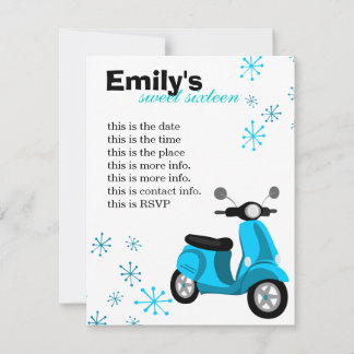 Invitación Blue Scooter