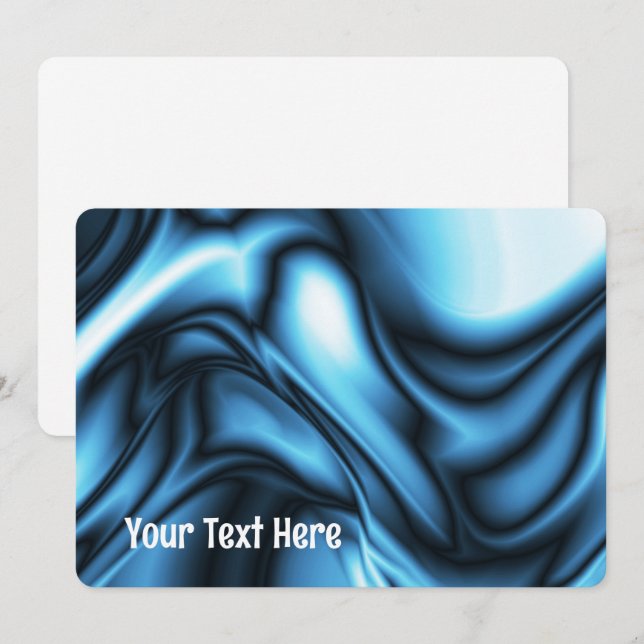 Invitación Blue Silk (Anverso / Reverso)