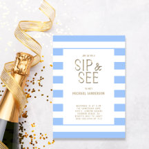 Blue Sip y See Stried Baby Boy Fiesta