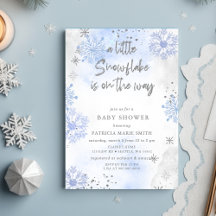 Blue Snowflake está en camino a Baby Shower en inv