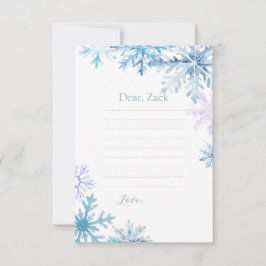 Invitación Blue Snowflake Time Capsule Card