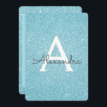 Invitación Blue Sparkle Purpurina Dulce Dieciséis Cumpleaños<br><div class="desc">Blue Sparkle Purpurina Dulce Dieciséis Monograma e Invitación a la fiesta de cumpleaños inicial. Esta invitación es perfecta para la fiesta de cumpleaños Sparkle Purpurina Sweet 16 que busca celebrar en Verde azulado o Aqua Blue.</div>