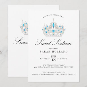 Invitación Blue Sweet Dieciséis