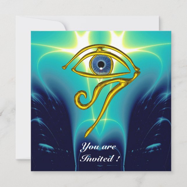 Invitación BLUE TALISMAN ,Aqua blue ,Verde azulado (Anverso)